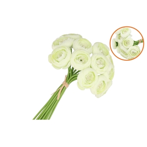 Silk Ranunculus Bouquet 10x White 32cm