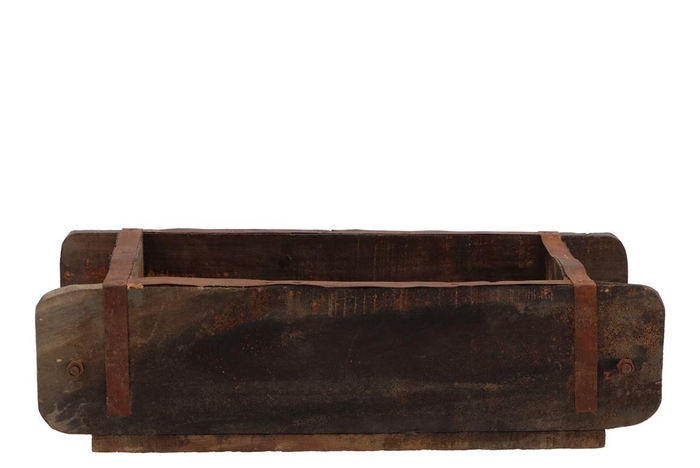 <h4>Recycled Hout Kistje Naturel 32x15x10cm</h4>