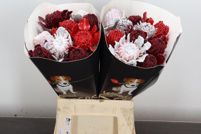 Banksia Wx Mix Red White Burgundy