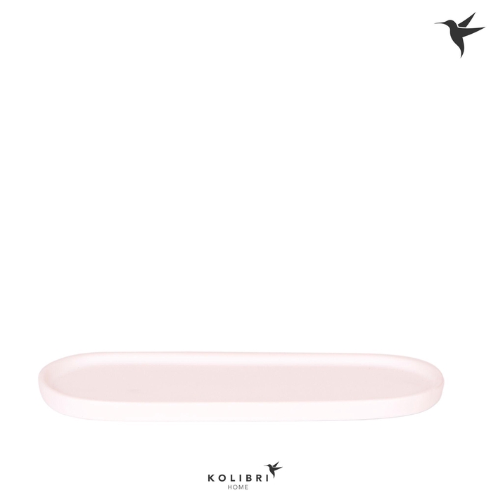 <h4>Kolibri Home Oval plate Resin white</h4>