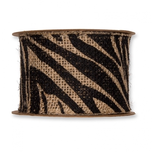 Ribbon Hessian zebra 60mm 5m