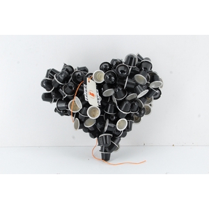 HEART NESPRESSO BLACK 35CM