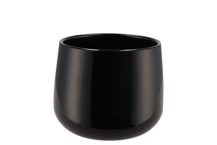 <h4>Berlijn Black Shine Pot 15x13cm</h4>