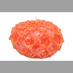 Candle Dahlia Orange 15x10cm Nm