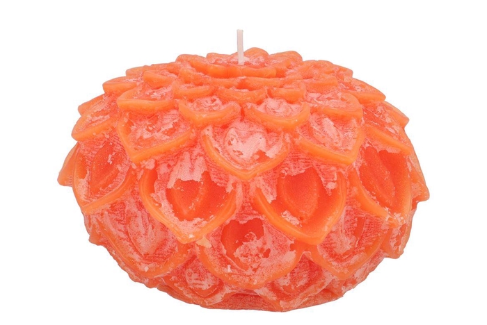 <h4>Candle Dahlia Orange 15x10cm</h4>