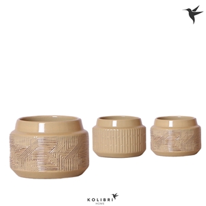 Kolibri Home Maze pot khaki