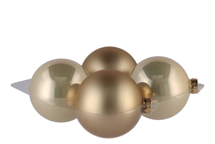 <h4>Glass Ball Combi Champagne 100mm P/4</h4>