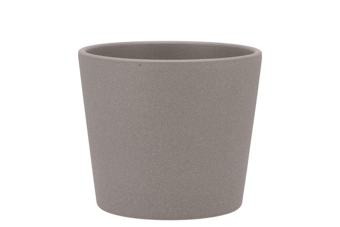 <h4>Ceramic Grey Structure Pot 13cm</h4>