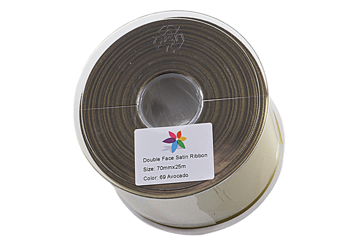 <h4>Satin Ribbon Avocado X25M</h4>