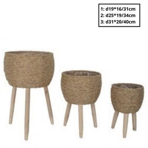 Homedeco Chalki pot/foot S/3 d31*20/40cm