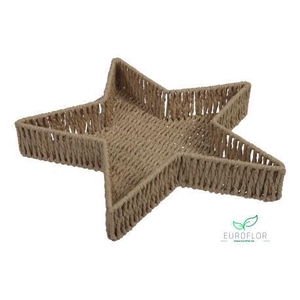 PAPER STAR TRAY NATURAL 35,5X5,5CM
