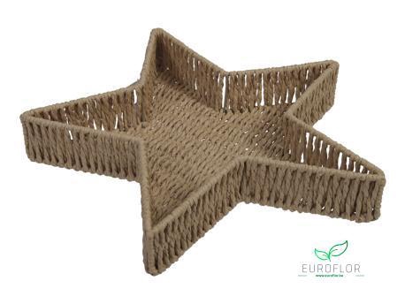 PAPER STAR TRAY NATURAL 35,5X5,5CM
