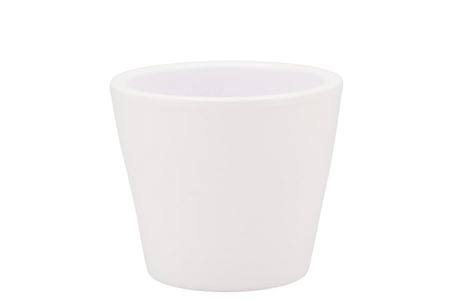 <h4>Vinci Matt White Container Pot 12x10cm</h4>