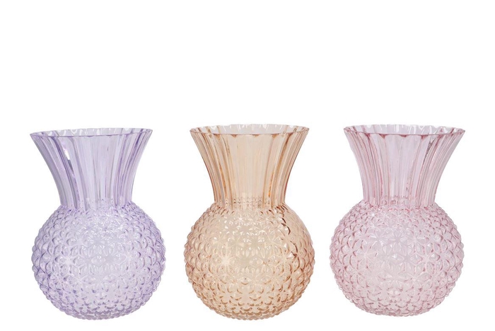 <h4>Senna Dreamy Pastel Mix Vase Ass 20x27cm</h4>