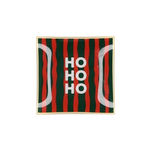 Plate Square Ho Ho Ho 18x18x2cm