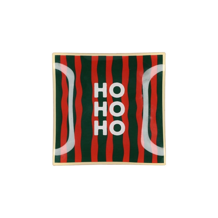 <h4>Plate Square Ho Ho Ho 18x18x2cm</h4>