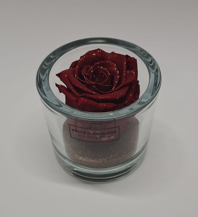 Cilinder d9x8h glitter bordeaux