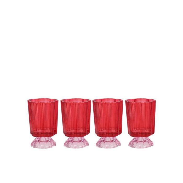 <h4>Naomi Dutch Pink Tealight Holder Ass 8x12cm Nm</h4>