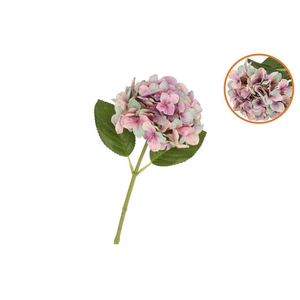 Silk Hydrangea Light Purple 14x45cm