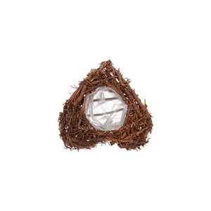 Wreath Root Heart Nat 30x10cm