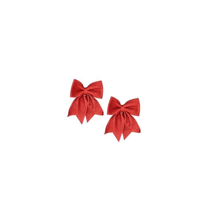 <h4>Deco Shine Bow Jolly Red 12x13cm P/2</h4>