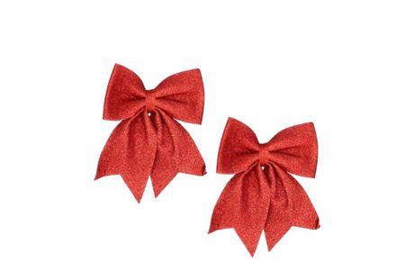 <h4>Deco Shine Bow Jolly Red 12x13cm P/2</h4>