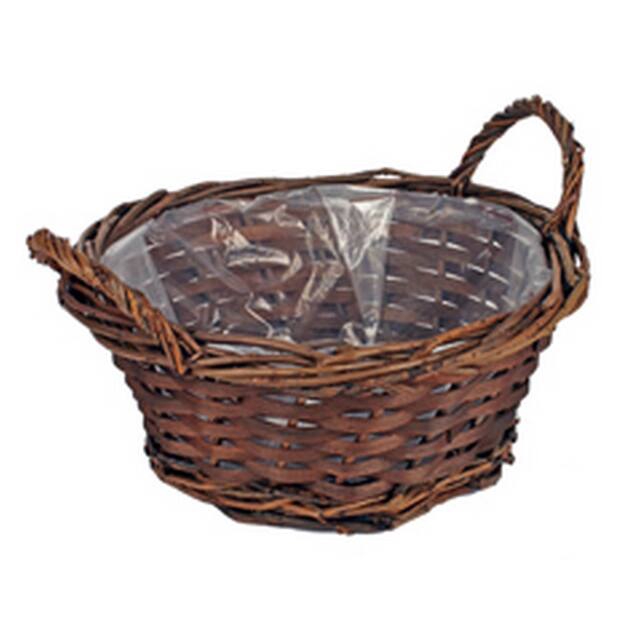 <h4>Basket Hanoi woodbar 25xH10.5cm brown</h4>