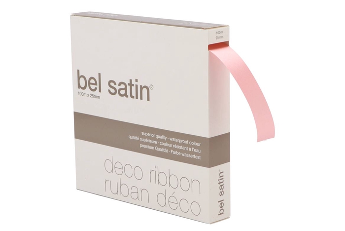 <h4>Ribbon Satin 10 Pink 100m X 25mm P/1</h4>