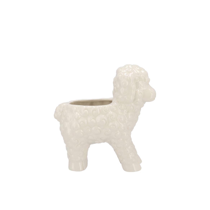 <h4>Easter Happy White Vase Sheep 14x8x18cm Nm</h4>