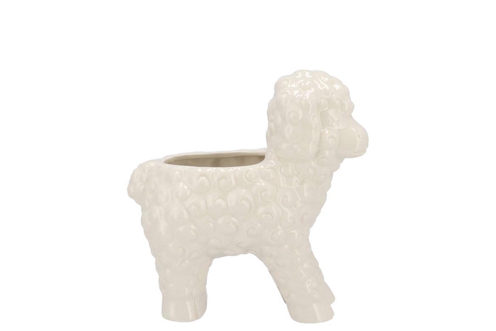 <h4>Easter Happy White Vase Sheep 14x8x18cm Nm</h4>