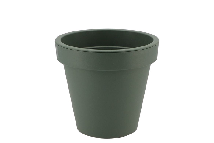 <h4>Plastic Green Pot Synthetic Wide Edge 25cm</h4>