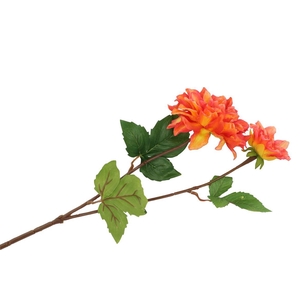 Silk Dahlia 2x Orange Real Touch 60cm Nm