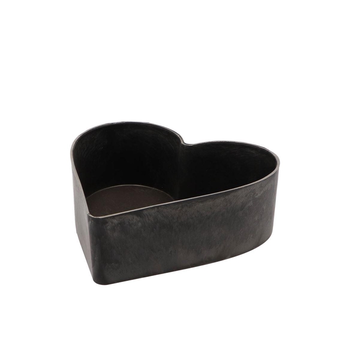 <h4>Melamine Grey Bowl Heart 22x20x7,5cm</h4>