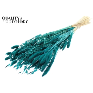 Dried Flower Mix bunch Bleached Turquoise