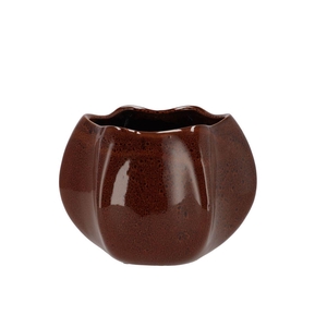 Annecy Brown Pot Structure 19x19x15cm