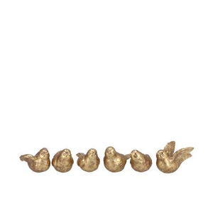 Deco Humming Bird Gold 6 Assorted 5x5x9cm