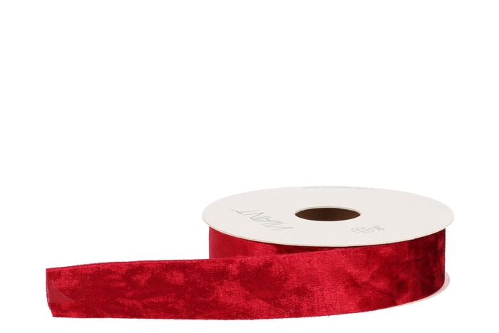 <h4>Ribbon Velvet Ice Red 5mx25mm</h4>