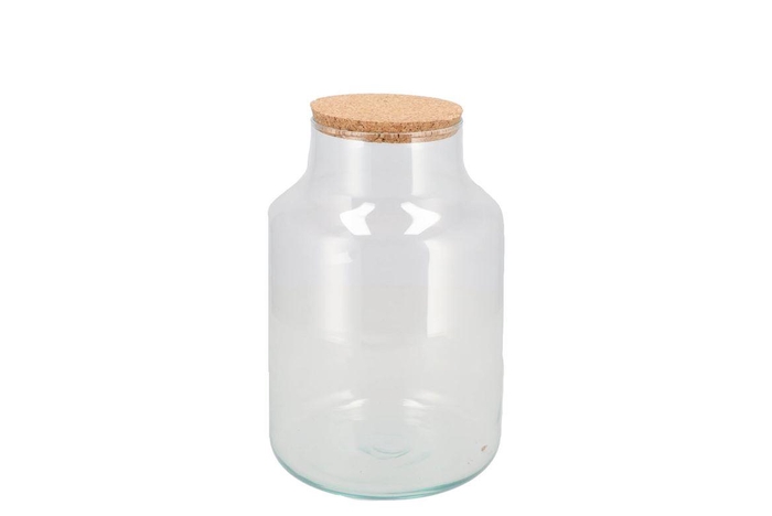 <h4>Glass Terrarium Milk With Cork 18x18x25cm</h4>