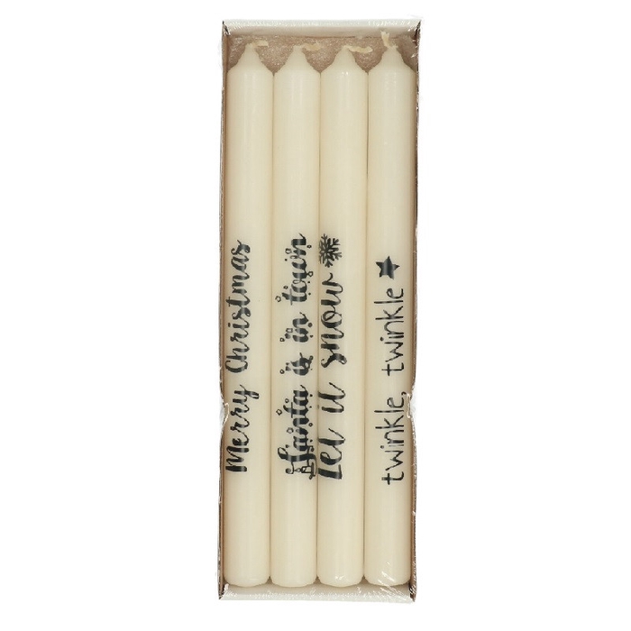 <h4>Kaars Tafelkaars Xmas d2.2*25cm</h4>