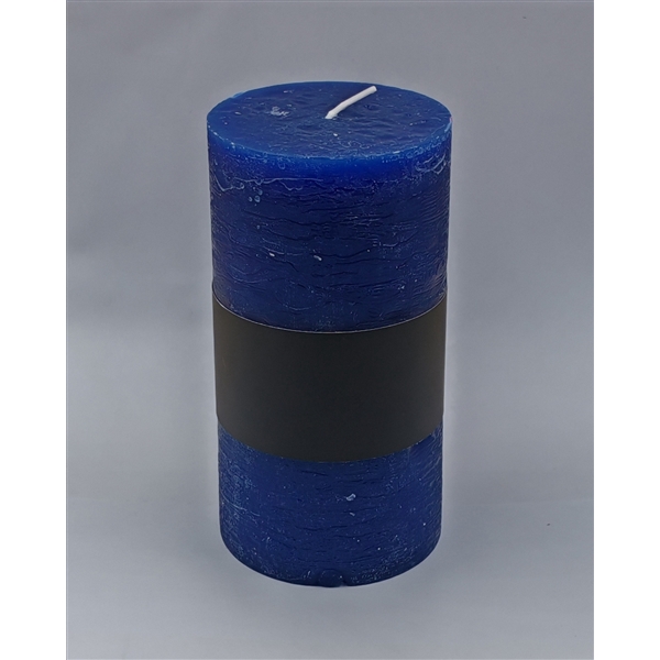 <h4>Pillar candle Lucian d6.8xh13 rustic d.blue</h4>