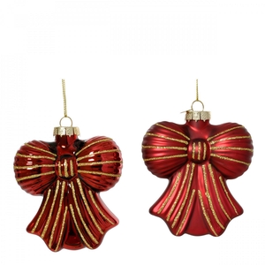 Kerstbal Hanger strik 100mm ass.