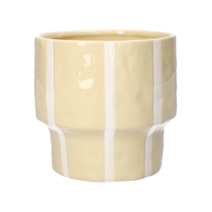 DF03-710163559 - Pot Ariona d15xh14.8 cream+white stripes