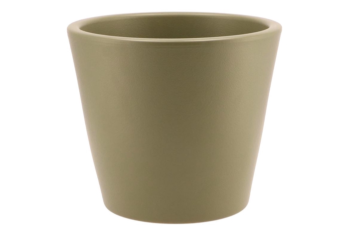 <h4>Vinci Army Green Container Pot 21x19cm</h4>