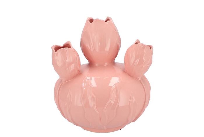 <h4>Mara Pink Vase Bowl Tulip 22x22x24cm Nm</h4>