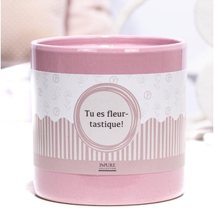 P&P ceramics pink met TU ES FLEURTASTIQUE! cadeau wikkel