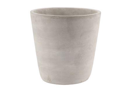<h4>Concrete Pot Round Grey 21x21cm Nm</h4>