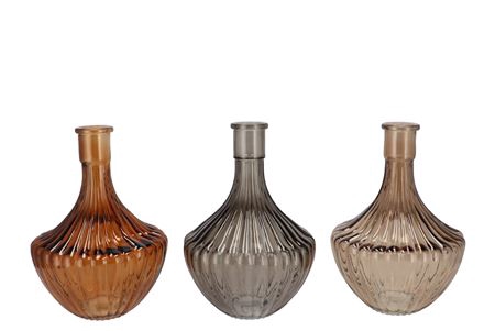 <h4>Dayah Woods Brown Mix Glass Vase 17x24cm Nm</h4>