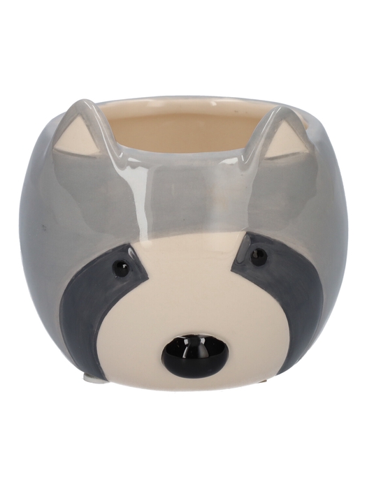 <h4>DF03-666650404 - Pot Racoon 8.8x8.5x7.5 grey</h4>