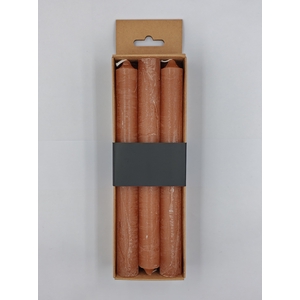 DF11-731275200 - Set/6 Dinner candle Lucian d2.2xh20 rustic orange