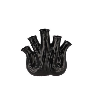 Aglio Black Vase Oval 20x9x19cm